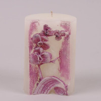 Свеча Orchidea Цилиндр розовая 24583