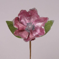 Квітка новорічна Магнолія рожева 75357