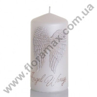 Свеча цилиндр "Angel Wings" 7х15 см. 28902