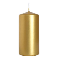 Свеча цилиндр Bispol 5х10 см. золотая 27179