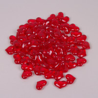 Камінці декоративні Серця червоні 3 х 1 х 2,5 см. (100 шт.) 25935