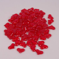 Камінці декоративні Серця червоні 3,5 х 1 х 2,5 см. (95 шт.) 25936