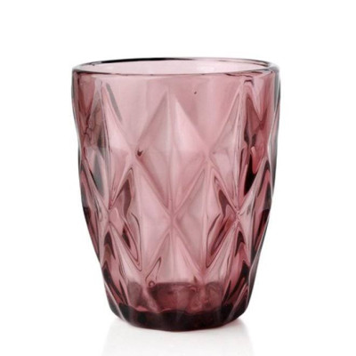 Комплект розовых стеклянных стаканов "Elise" 250 мл. 6 шт. 30640
