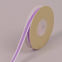Стрічка біло-фіолетова 0,8 см. (9 м.) 22915