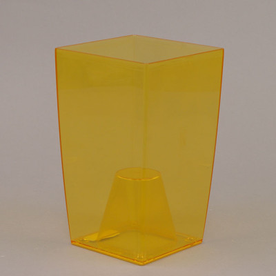 Горшок пластмассовый для орхидей Coubi Kwadrat оранжевый 12см.