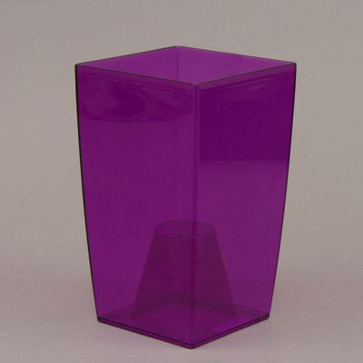 Горшок пластмассовый для орхидей Coubi Kwadrat фиолетовый 12см.