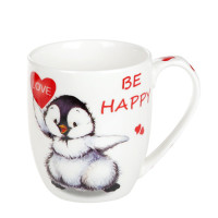 Чашка фарфоровая Be Happy 0,35 л. 31663