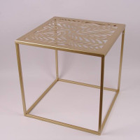 Столик металлический квадратный золотой 45 х 45 см. 30082