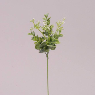 Гілочка декоративна з білим цвітом 72067