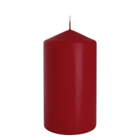 Свеча цилиндр Bispol 8х15 см. бордовая 27417