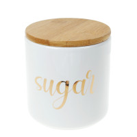 Банка фарфорова Sugar з бамбуковою кришкою 0,55 л. 32099