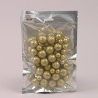 Шарики из пенопласта золотые D-15-20-30 мм. (60 шт. в упаковке) 44458