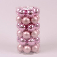 Кульки скляні 3,8 см. рожеві (36 шт.) 44565