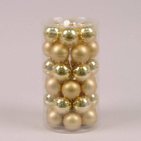 Кульки скляні 3,8 см. золоті (36 шт.) 44558