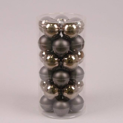 Кульки скляні 5,7 см. коричневі (30 шт.) 44581