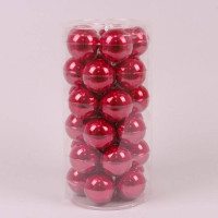 Кульки скляні 5,7 см. червоний опал (30 шт.) 44576