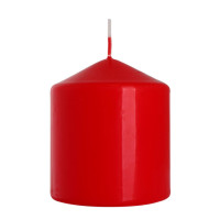 Свеча цилиндр Bispol 7.8х9 см. красная 27452