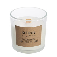 Свеча ароматическая с деревянным фитилем Bispol Cut Roses 27454