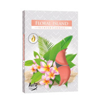Свеча чайная таблетка ароматическая Bispol Цветочный остров D-3,9 см. 6 шт. 27472