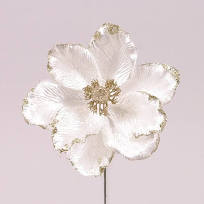 Квітка новорічна Магнолія біла 75834