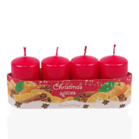 Комплект ароматических свечей Цилиндр 4х7 см. "Christmas Spices" 4 шт. 28790