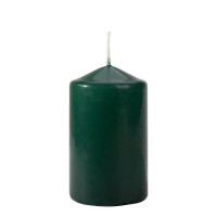 Свеча цилиндр Bispol 6х10 см. темно-зеленая 27489