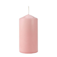 Свеча цилиндр Bispol 6х12 см. розовая 27490