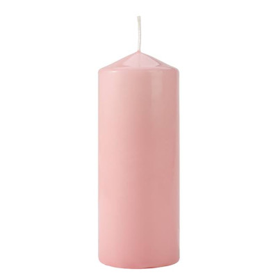 Свеча цилиндр Bispol 6х15 см. розовая 27492
