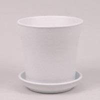 Горшок керамический Вуаль крошка белый 2.3л.