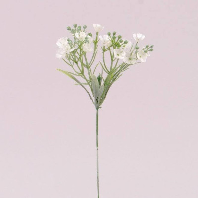Гілочка декоративна з білим цвітом 72860