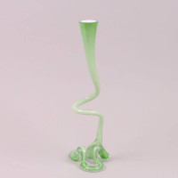Ваза скляна фігурна зелена 40 см. 16062