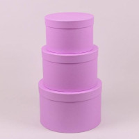 Комплект фиолетовых коробок для цветов 3 шт. 38226