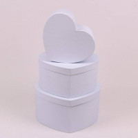 Комплект голубых коробок для подарков Сердце 3 шт. 38235