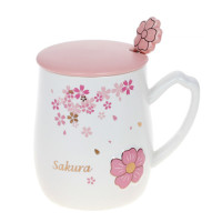 Заварник фарфоровий з кришкою і ложечкою Sakura 0.38 л. 32390