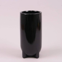 Ваза керамическая черная H-26.5 см. 21201