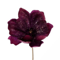 Квітка новорічна Магнолія фіолетова 12994