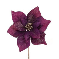 Цветок новогодний Пуансетия фиолетовый 13000