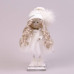 Фігурка новорічна Дівчинка в білому платті 35 см. 16493