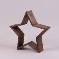 Новогодняя деревянная декорация Звезда коричневая H-31 см. 16504