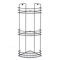 Полка металлическая угловая для ванной комнаты CARL BLACK 35729