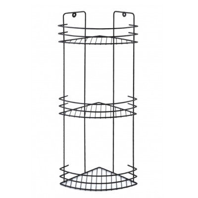 Поличка металева кутова для ванної кімнати CARL BLACK 35729