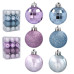 Набор пластиковых фиолетовых новогодних шаров 24 шт. D-4 см. 43110