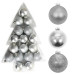 Набір пластикових срібних новорічних куль 17 шт. D-5 см. 43140