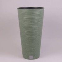 Горшок пластмассовый с вкладом FURU SLIM зеленый 30см.