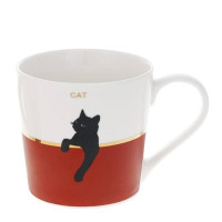 Чашка фарфоровая Черный кот 0,35л. 32675