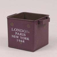 Кашпо металлическое фиолетовое LONDON PARIS NEW YORK 1968 38883