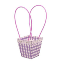 Паперова фіолетова сумочка для квітів (10 шт.) 39257