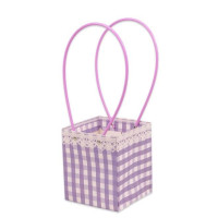 Бумажная фиолетовая сумочка для цветов (10 шт.) 39232