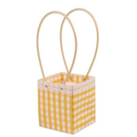 Бумажная желтая сумочка для цветов (10 шт.) 39233