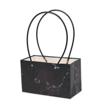 Бумажная черная мраморная сумочка для цветов (10 шт.) 39222